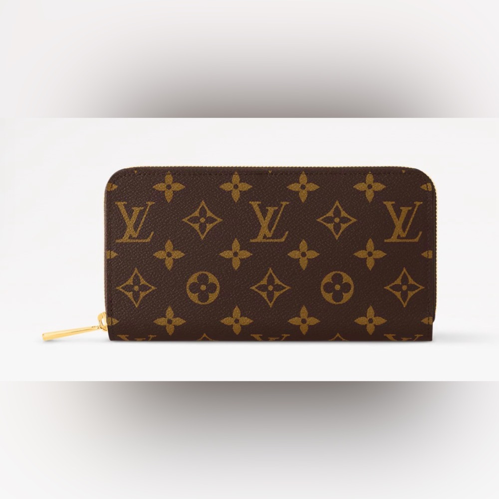 Louis Vuitton AUTHENTIC Monogram Canvas Wallet in Brown and Gold With Box